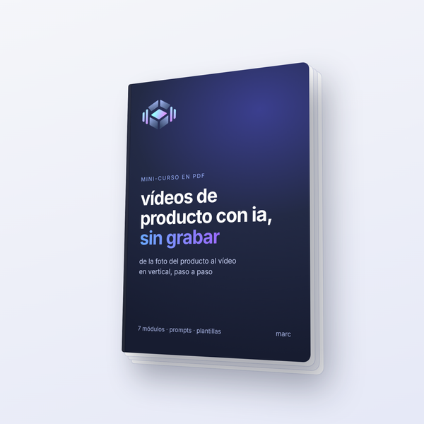 Vídeos de Producto con IA, sin grabar · mini-curso en PDF